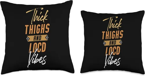 Vista 3 de Locs Afro Dreadlocks Love Natural Beauty Hair Locd Thick Thighs Loc'd Vibes Afro Hair - Almohada africana americana, 16 x 16 pulgadas, multicolor