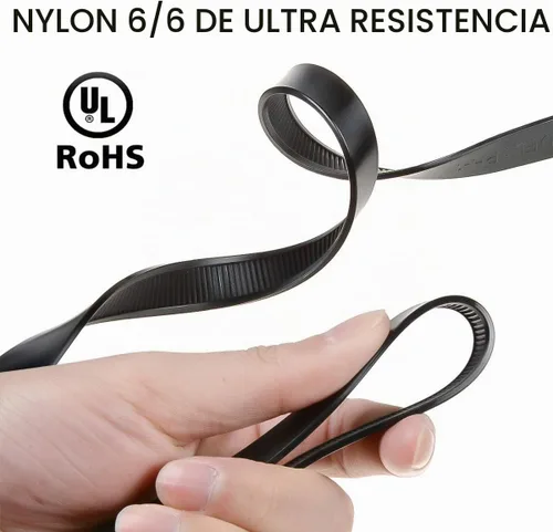 Vista 2 de Esposas con correas flexibles de 35.4", 20 piezas. Esposas de precinto con cierre de mano resistentes de alta resistencia, desechables, de nylon