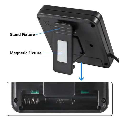 Vista 5 de Termómetro digital y termómetros de humedad para interiores y exteriores, medidor digital de temperatura e higrómetro con sonda para terrario