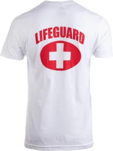 Vista 2 de Lifeguard Red or White Customizable Lifeguarding Unisex Uniform Costume T-Shirt for Men Women