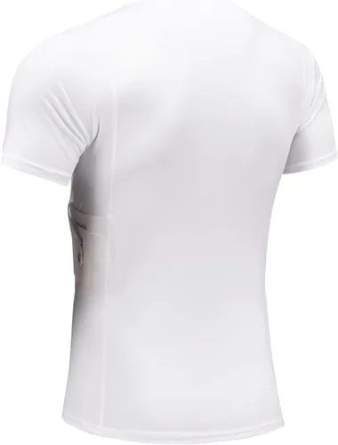 Vista 2 de LIBOSHENG Holster Camisa Hombres Oculto Llevar Compresión CCW Cuello Redondo Apretado Transpirable, Blanco