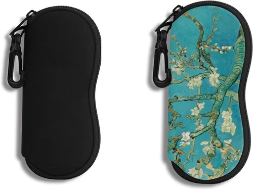 Vista 14 de Hion Sunglasses Case Ultra Light Neoprene Zipper Eyeglass Soft Case with Belt Clip