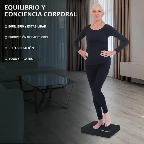 Vista 5 de Prosource Fit - Almohadilla de equilibrio para ejercicio, alfombrilla de espuma acolchada antideslizante y rodillera para entrenamiento de fitness