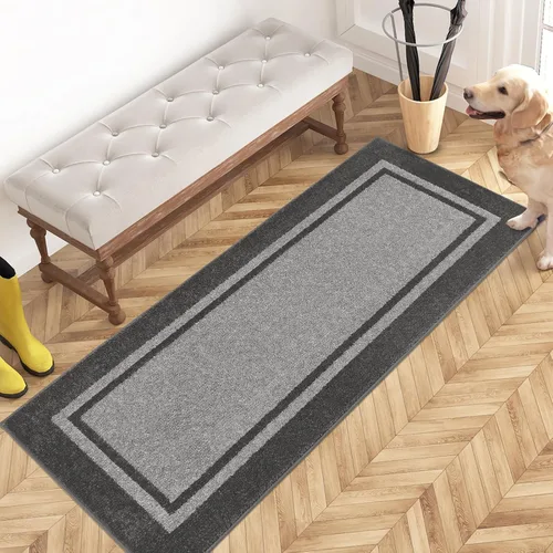 Vista 12 de PURRUGS Tapete para puerta con atrapamiento de suciedad, 20 x 32 pulgadas, antideslizante, lavable a máquina, tapete de entrada, tapete para puerta