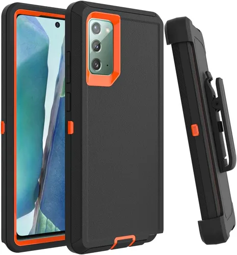 Vista 51 de Funda WOGROO para Galaxy Note 8, funda protectora resistente a caídas y golpes de grado pesado y resistente para Samsung Galaxy Note 8, Negro+Naranja