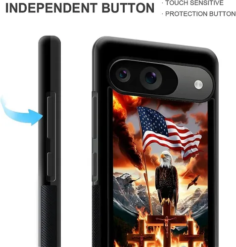 Vista 1615 de Compatible con Google Pixel 4A 5G Mobile Case Creative Acrylic Panel trasero Silicona Protección Grip especialmente diseñado para Google Pixel 4A 5G