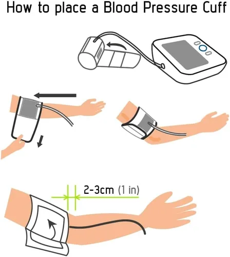 Vista 9 de Paramed Monitor de presión arterial - Máquina Bp - Brazalete automático de presión arterial superior del brazo 8.7-16.5 pulgadas - Pantalla LCD