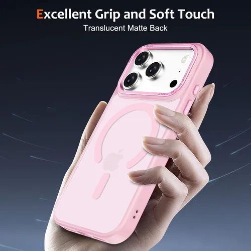 Vista 470 de Anuck - Funda magnética para iPhone 11 compatible con MagSafe, carcasa trasera mate translúcida dura, borde de TPU, delgada, resistente a impactos