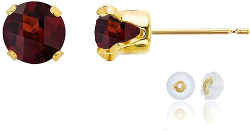 Vista 75 de Aretes de tuerca de plata de ley 925 chapados en oro de 14 quilates macizo, oro amarillo, blanco o rosa de 0.236 in Amatista