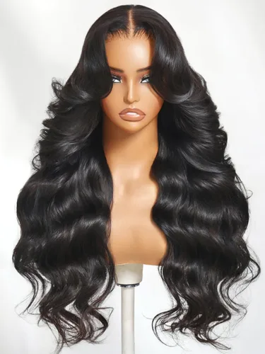 Vista 34 de UNICE - Peluca frontal de encaje con onda corporal 13X4 con cordón de ajuste, pelucas de cabello humano, colocación y listo, peluca sin pegamento