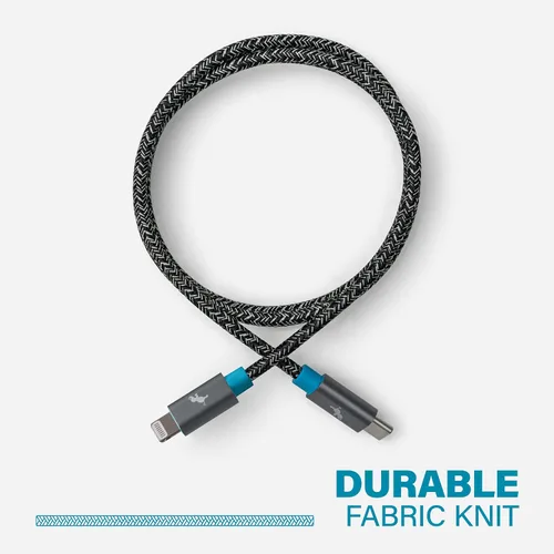 Vista 5 de Nimble Cable USB C a Lightning de 9.8 ft/10 pies [certificado Apple MFi] Cable de iPhone tipo C cargador de iPhone de carga rápida compatible