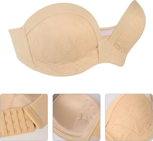 Vista 6 de Lemorosy Womens Plus Size Anti-SlipInvisible Seamless Wireless Strapless Bra