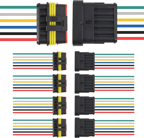 Vista 9 de 10 Piezas Conector de 1 Pin Impermeable Eléctrico Enchufe de 1 Pin Auto Cable Eléctrico Conectores de Desconexión Rápida Automotrices Conectores