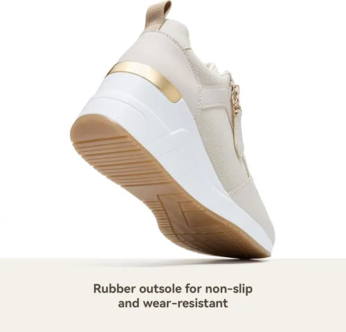 Vista 4 de Viscozzy Zapatillas de tacón alto con cuña para mujer