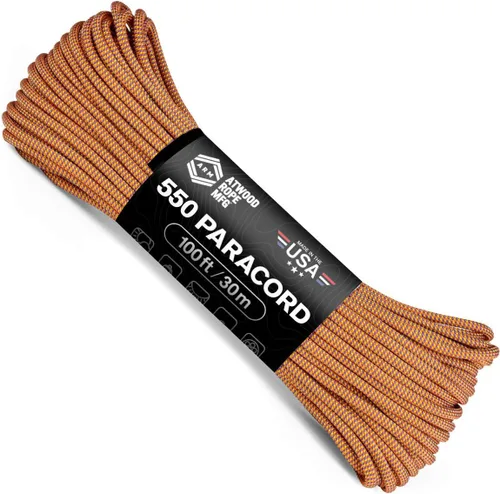 Vista 31 de Atwood Rope MFG Cuerda de paracaídas de nailon 550 que cambia de color, 100 pies, 7 hebras, equipo de supervivencia exterior, fabricado en Estados