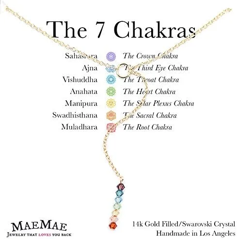 Vista 2 de 7 chakras de cristal curativo, arco iris Lariat Y-collar, pulsera, tobillera