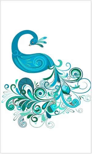 Vista 5 de CafePress Pegatina decorativa de pavo real ~ rectángulo azul para parachoques