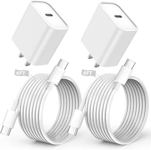 Vista 9 de Cargador rápido USB C para iPhone de 20 W con cable USB C a Lightning y cable compatible para iPhone 14/13/12/11/XS/XR/X/iPad 1Pack USB C Wall