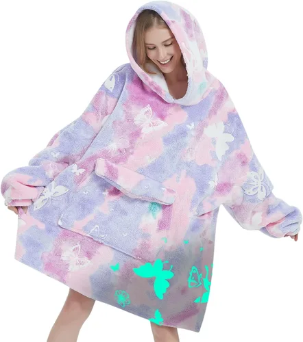 Vista 10 de Fiosnow Sudaderas con capucha de pizza y papas fritas para mujeres y hombres, sudaderas con capucha de tamaño grande para adultos, manta portátil