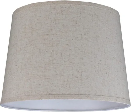 Vista 14 de Aspen Creative 32140 Pantalla de lámpara de construcción araña con forma de imperio de transición de tela dura en lino beige, 12" superior x 14