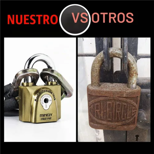 Vista 7 de Mindy Candado con llave resistente al agua de 2.362 in con 4 llaves