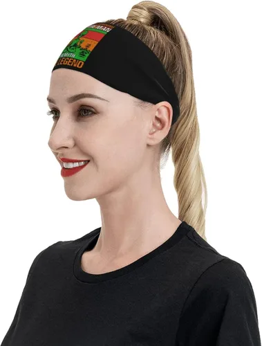 Vista 6 de Cannabis Burning Dad The Man The Myth The Legend Headband for Men Women Sports Sweatband for Fitness Exercise Moisture Wicking Running Yoga Hairbands
