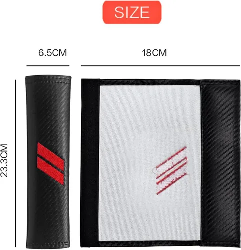 Vista 5 de 2 piezas de fundas para cinturón de seguridad para accesorios Dodge, almohadillas para cinturón de seguridad compatibles con Dodge Charger Durango