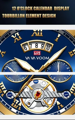 Vista 7 de YingHwa Relojes para hombres Multifuncional Reloj de Negocios Luminoso Impermeable de Acero Inoxidable Reloj para Hombre Hollow Tourbillon Diseño