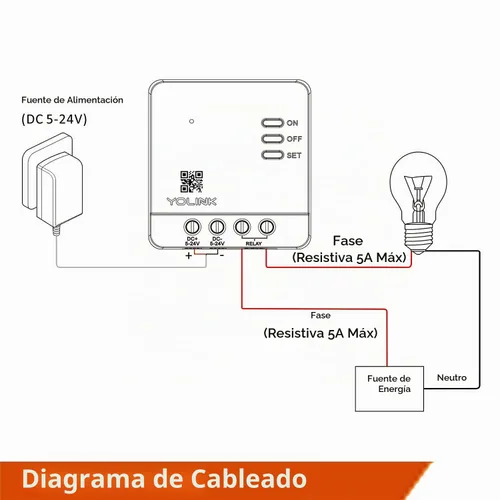 Vista 8 de YoLink Relé, interruptor inteligente, relé inteligente YoLink de 1/4 milla de alcance súper largo compatible con Alexa, Google e IFTTT, máx. 5