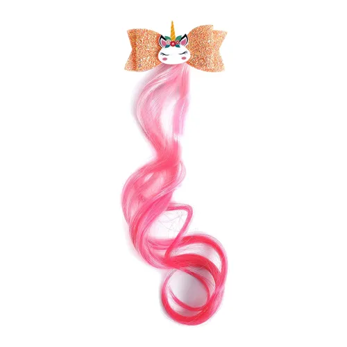 Vista 4 de 5- Pinzas de pelo de colores para niñas extensiones de cabello para niños
