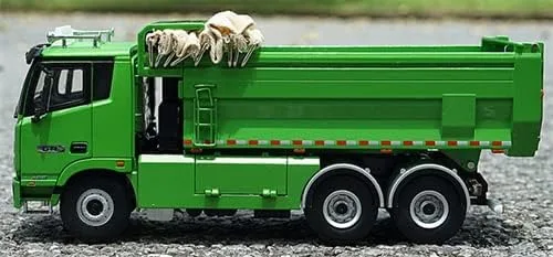 Vista 2 de FOTON Foton Auman GTL camión volquete GTL camión verde 1/36 DIECAST modelo preconstruido