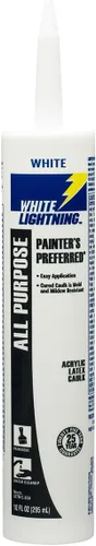 Vista 2 de White Lightning W13000010 Painter's Preferred - Calafateo de látex acrílico multiusos, blanco, 10 onzas líquidas