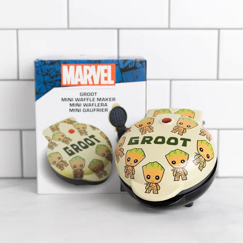 Vista 6 de Uncanny Brands - Mini Fabricante de gofres de Groot - Cocina con tu personaje favorito de GOTG