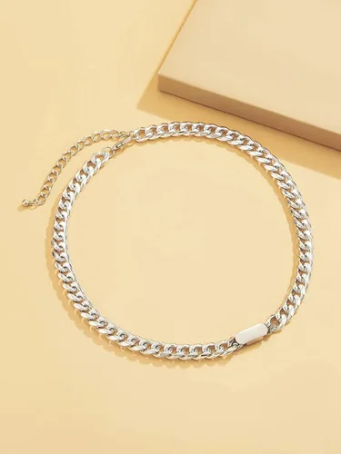 Vista 5 de YANCHUN Chunky Choker Necklace Gold Cuban Link Chain Double O Link Necklaces Punk Hip-hop Jewelry for Women and Girls Christmas Gifts