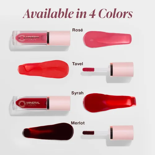 Vista 7 de Mineral Fusion Merlot 2 en 1 Lip & Cheek Stain Merlot, 0.10 onzas líquidas, rojo cereza profundo hidratante, de larga duración, color mate