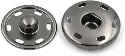 Vista 7 de 5 pares de botones de cobre para coser, camisas, botones de cobre para bricolaje, accesorios para bricolaje (negro, 0.394 pulgadas)