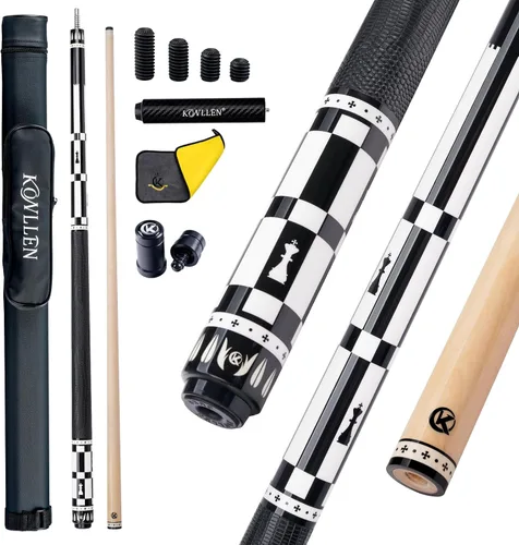 Vista 21 de KONLLEN Maple Pool Cue Stick, 58 Inch Low Deflection AK-02P-0.5 in