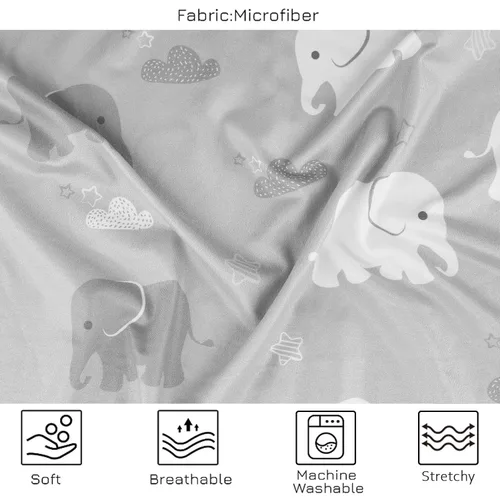 Vista 2 de Fundas de almohada de lactancia y funda de asiento de automóvil, funda de lactancia multiusos para lactancia materna, elefante