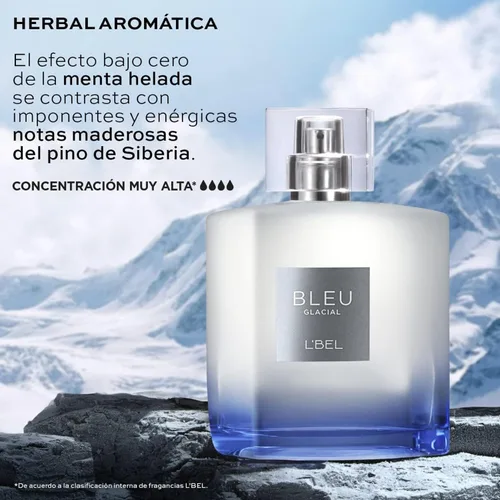 Vista 5 de L'Bel - Bleu Glacial Perfume Hombre Larga Duración 3.4 fl oz