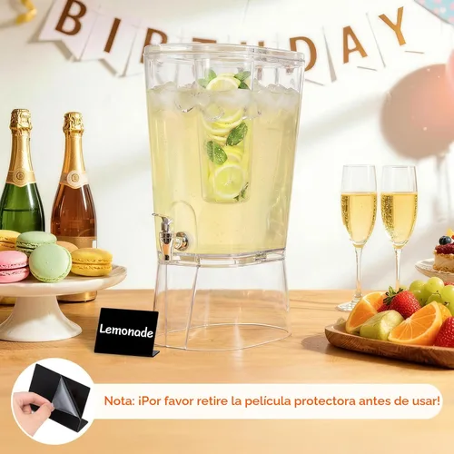 Vista 15 de Lifewit Dispensador de bebidas de 3 galones con infusor de frutas y grifo a