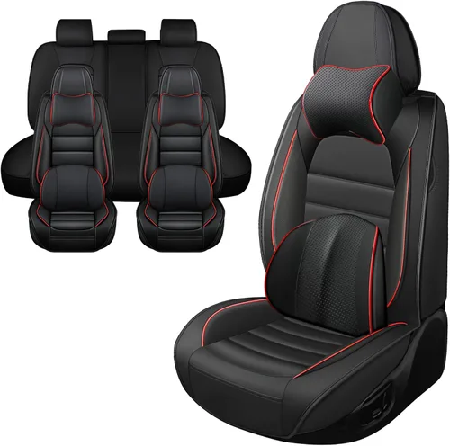 Vista 8 de Fundas de asiento de coche para Jeep Commander 2006-2010, funda de asiento de PU de cuero suave impermeable y transpirable con bolsillos