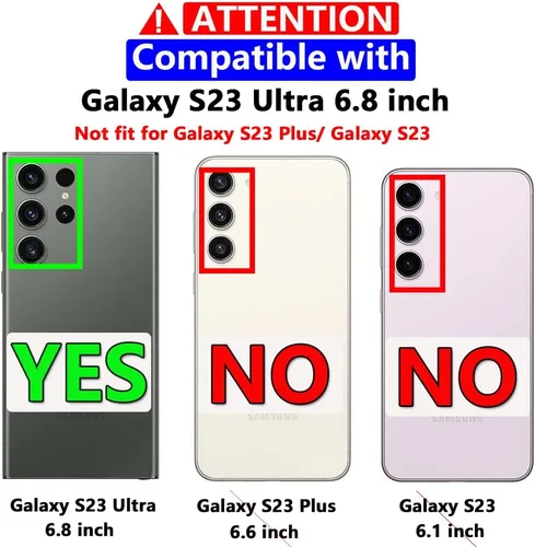 Vista 2 de Funda para S23 Ultra, con protector de pantalla HD [probada contra caídas de grado militar], resistente, resistente, a prueba de golpes, para Galax