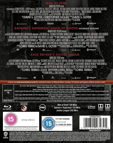 Vista 3 de ZACK SNYDER'S JUSTICE LEAGUE TRILOGY Blu-ray 2021 Region Free