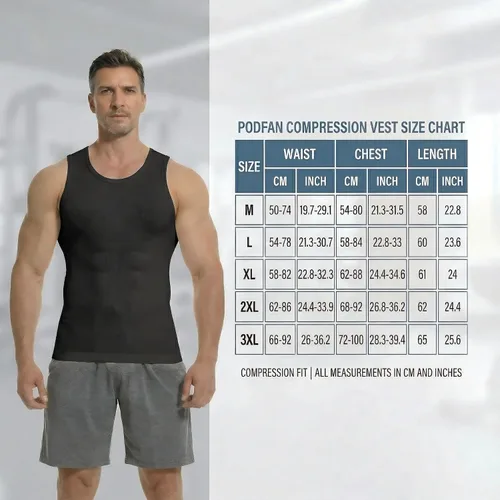 Vista 8 de Camiseta de compresión para hombre, chaleco sin costuras de 2 Pack negro