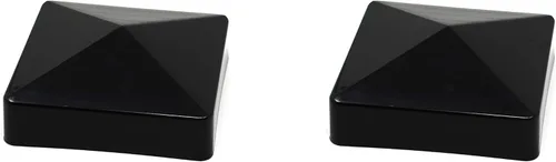 Vista 18 de Pyramid True - Tapa de vinilo de plástico para poste de valla de 4 x 4 pulgadas (3.937 in x 3.937 in), color negro o blanco/múltiples cantidades