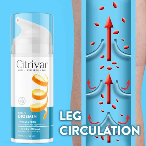 Vista 6 de NGL Citrivar Crema para Piernas - Tonificador calmante de menta con diosmina, escoba de carnicero, asescina, rutina, curcumina - 4.1 fl oz