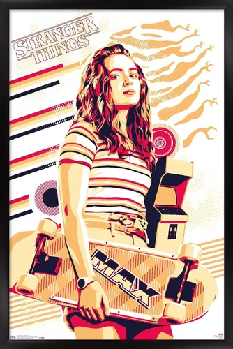 Vista 7 de Trends International Netflix Stranger Things: Season 3 - Póster de pared máximo, 14.725 x 22.375 pulgadas, versión enmarcada de madera de granero