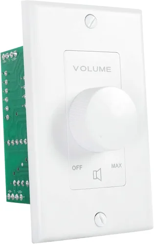 Vista 2 de Rockville VOL850 Controlador de volumen estéreo de pared de 50 W x2, 8 ohmios, perilla giratoria de 11 pasos, atenuación de 20 Hz-20 kHz, atenuación