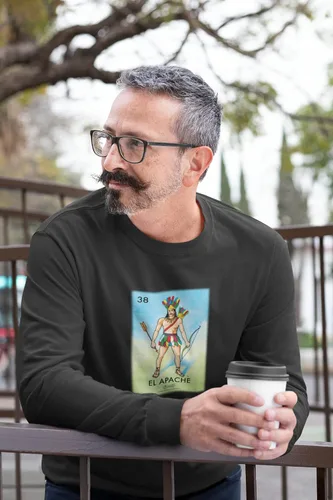Vista 4 de El Apache Loteria Card - Camiseta mexicana para hombre