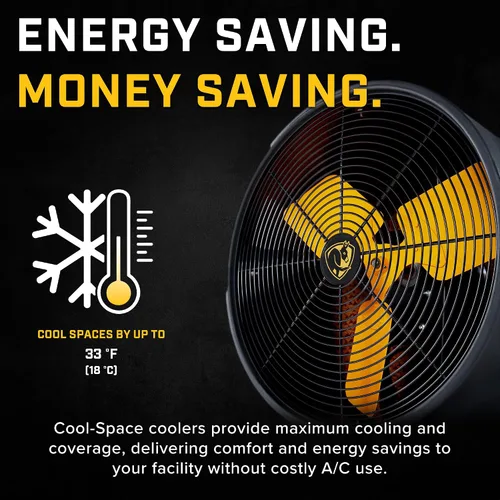 Vista 4 de Big Ass Fans - Cool-Space 350 - Enfriador evaporativo portátil para pantanos, uso en interiores y exteriores, capacidad de 16 galones, velocidad